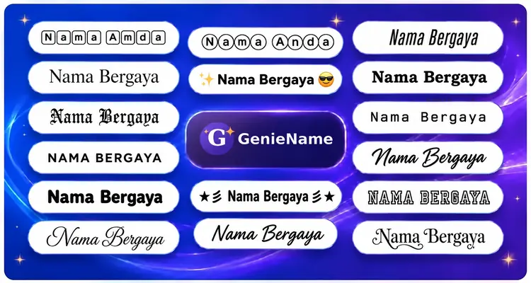 Generator Nama Bergaya - contoh gaya nama dan font unik | GenieName