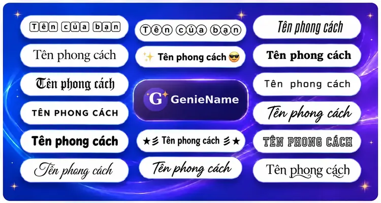 Công Cụ Tạo Tên Phong Cách - ví dụ về kiểu tên và phông chữ độc đáo | GenieName