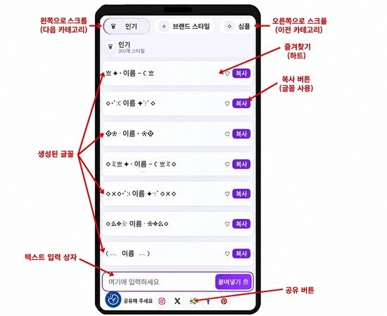 스타일리시 이름 생성기 사용 방법