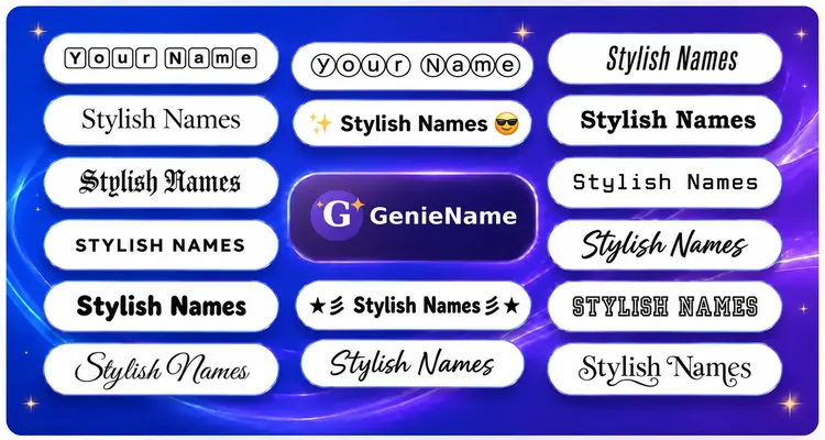 Stylish Name Generator - fancy name and font styles examples | GenieName